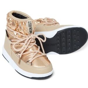 MOON BOOT GIRLS ROSE GOLD NYLON NEW